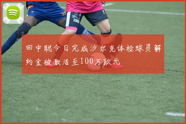 田中聪今日完成沙尔克体检球员解约金被激活至100万欧元